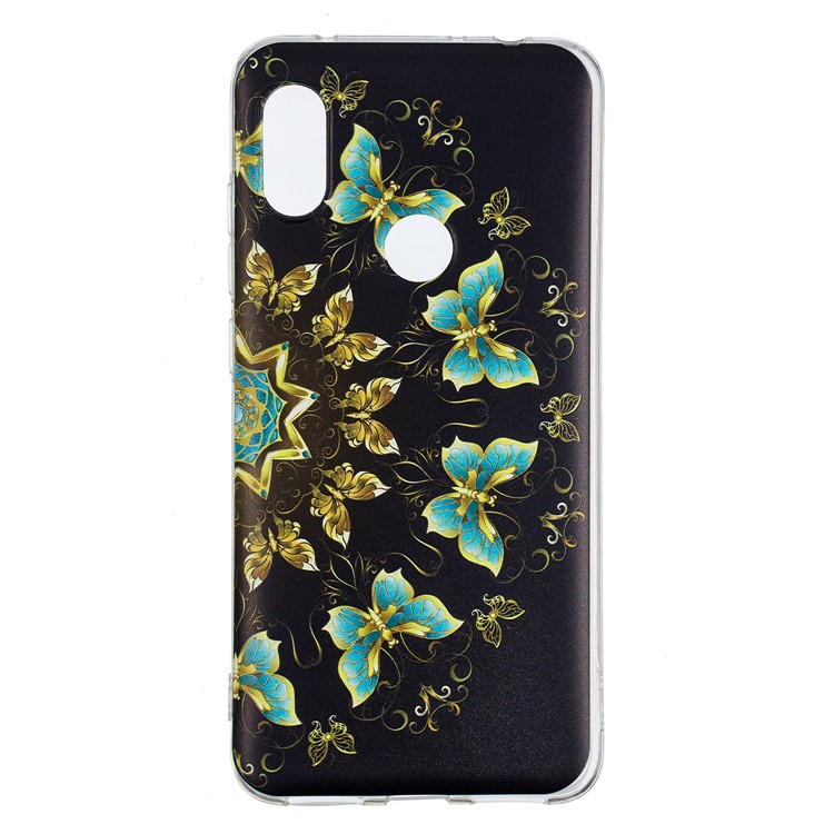 Pattern Printing TPU Case for Xiaomi Redmi Note 6 Pro - Colorized Butterfly-2