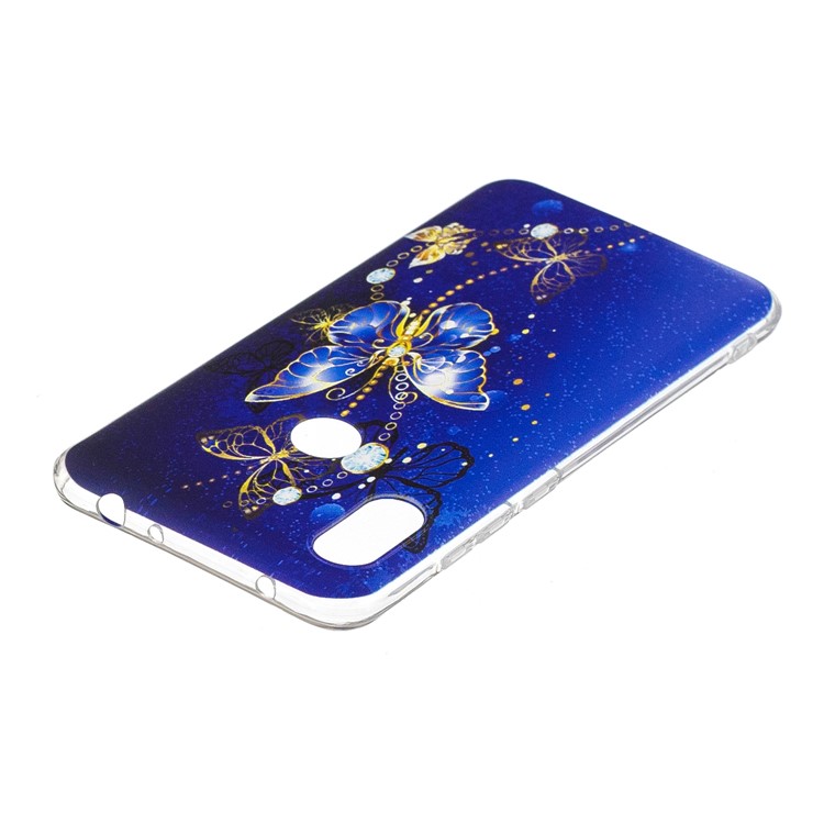 Pattern Printing TPU Cover for Xiaomi Redmi Note 6 Pro - Blue Butterfly-4