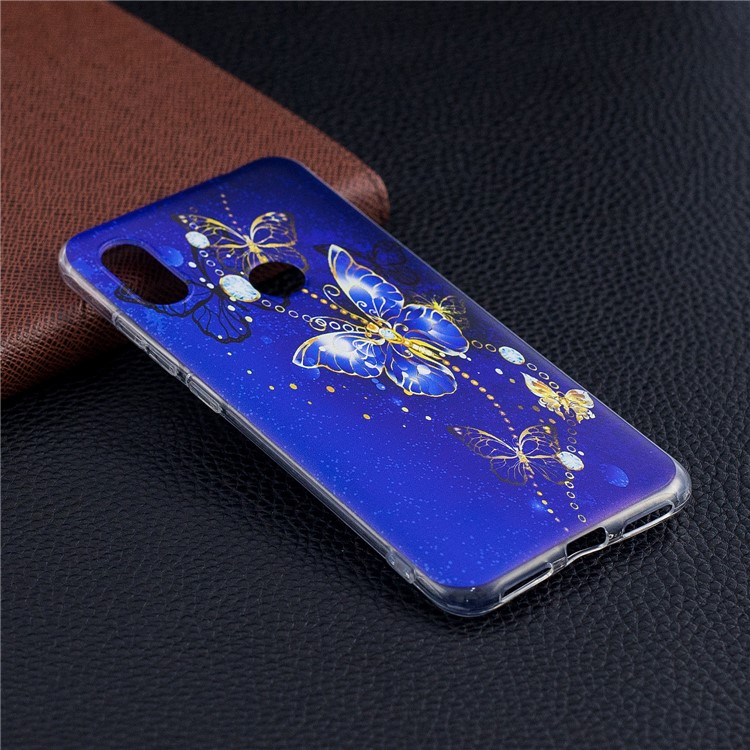 Pattern Printing TPU Cover for Xiaomi Redmi Note 6 Pro - Blue Butterfly-6