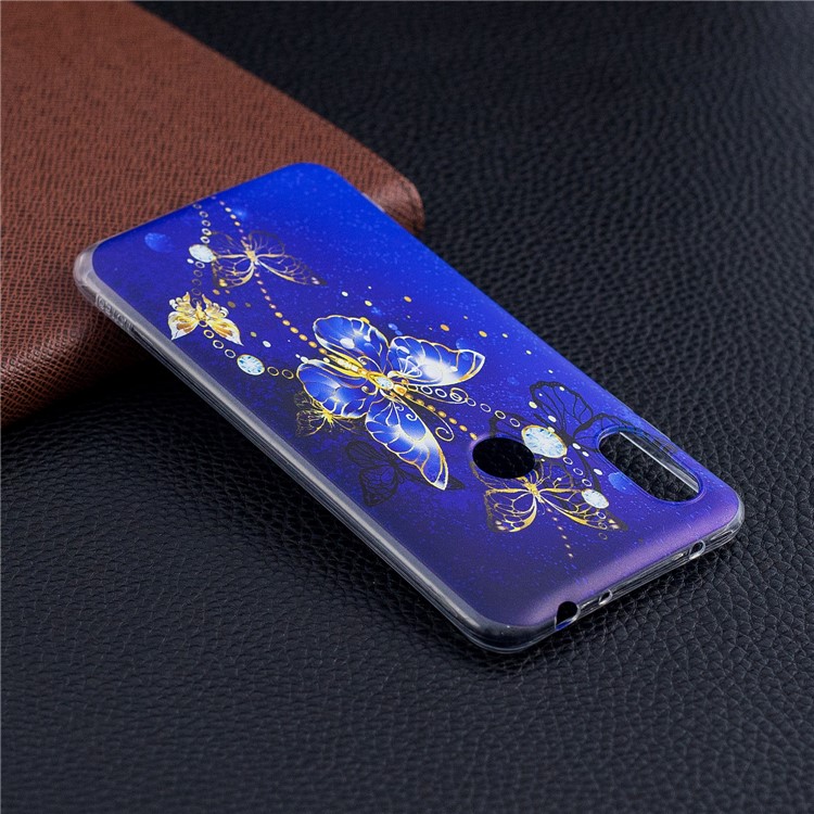 Pattern Printing TPU Cover for Xiaomi Redmi Note 6 Pro - Blue Butterfly-7