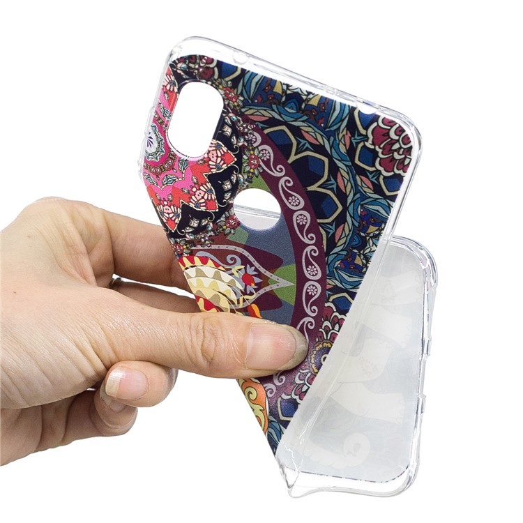 Pattern Printing TPU Shell for Xiaomi Redmi Note 6 Pro - Flower and Elephant-5