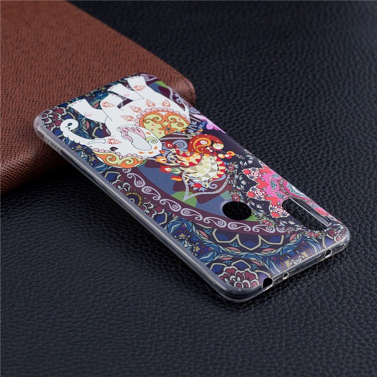Pattern Printing TPU Shell for Xiaomi Redmi Note 6 Pro - Flower and Elephant-7
