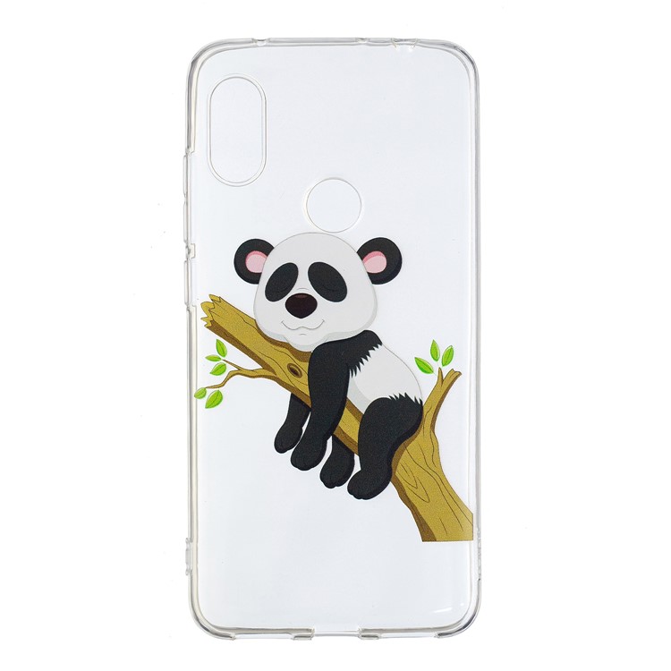 Pattern Printing TPU Protection Phone Shell for Xiaomi Redmi Note 6 Pro - Panda Climbing Tree-2