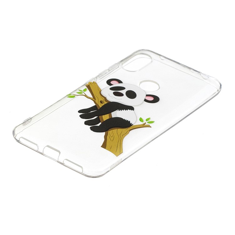 Pattern Printing TPU Protection Phone Shell for Xiaomi Redmi Note 6 Pro - Panda Climbing Tree-3