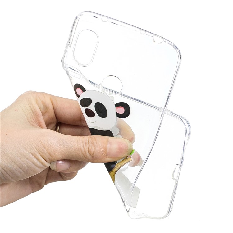 Pattern Printing TPU Protection Phone Shell for Xiaomi Redmi Note 6 Pro - Panda Climbing Tree-5