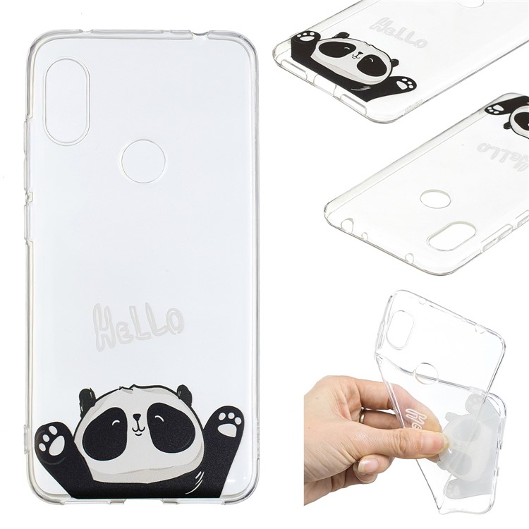Pattern Printing Flexible TPU Mobile Phone Case for Xiaomi Redmi Note 6 Pro - Hello-1