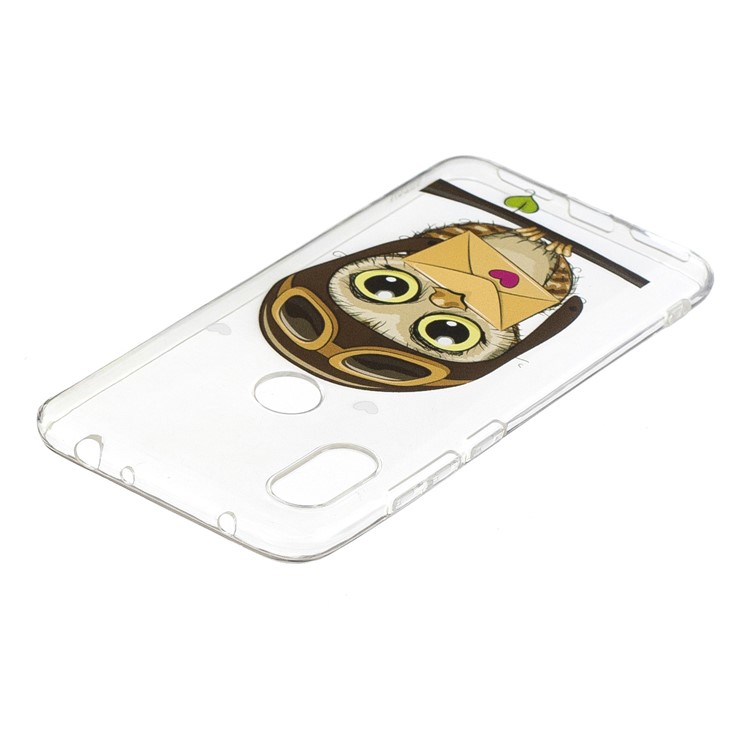 Pattern Printing Flexible TPU Mobile Phone Cover for Xiaomi Redmi Note 6 Pro - Owl Pattern-4