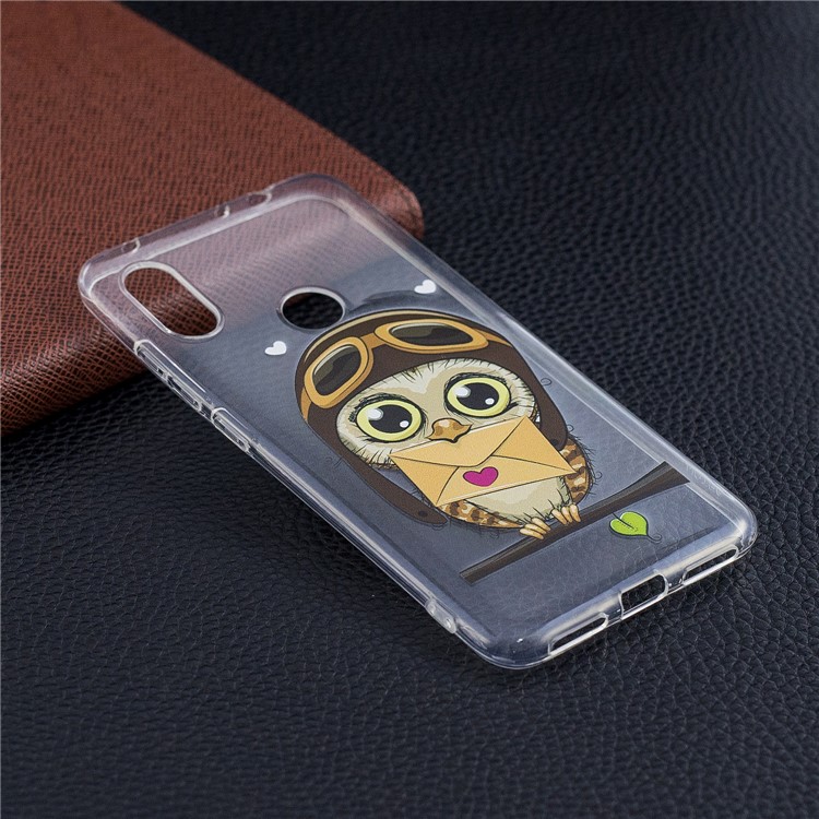 Pattern Printing Flexible TPU Mobile Phone Cover for Xiaomi Redmi Note 6 Pro - Owl Pattern-6