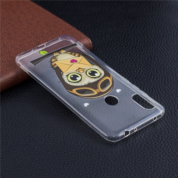 Pattern Printing Flexible TPU Mobile Phone Cover for Xiaomi Redmi Note 6 Pro - Owl Pattern-7