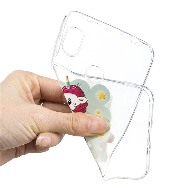 Pattern Printing TPU Back Cover Case for Xiaomi Redmi Note 6 Pro - Unicorn-5