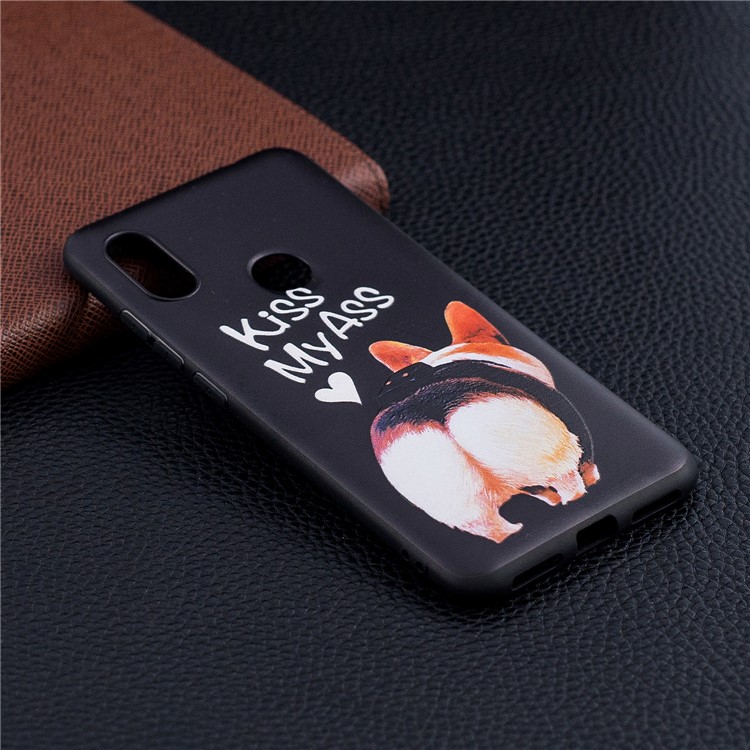 Pattern Printing Embossed TPU Case for Xiaomi Redmi Note 6 Pro - Kiss My Ass-7