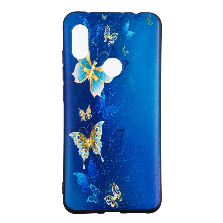 Pattern Printing Embossed TPU Cover Case for Xiaomi Redmi Note 6 Pro - Butterfly Pattern-2