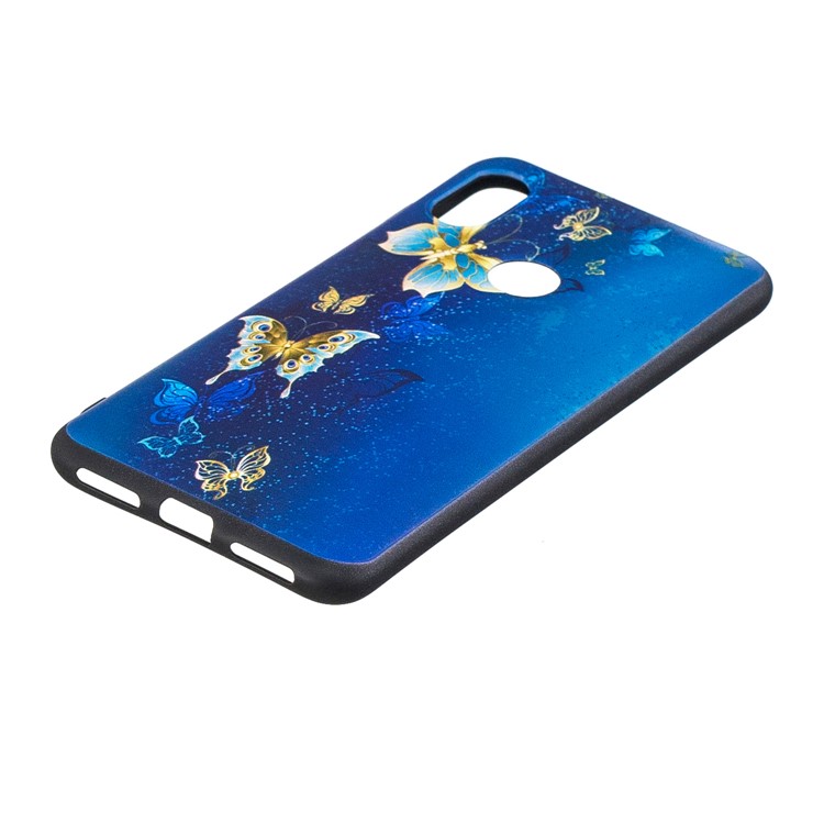 Pattern Printing Embossed TPU Cover Case for Xiaomi Redmi Note 6 Pro - Butterfly Pattern-3