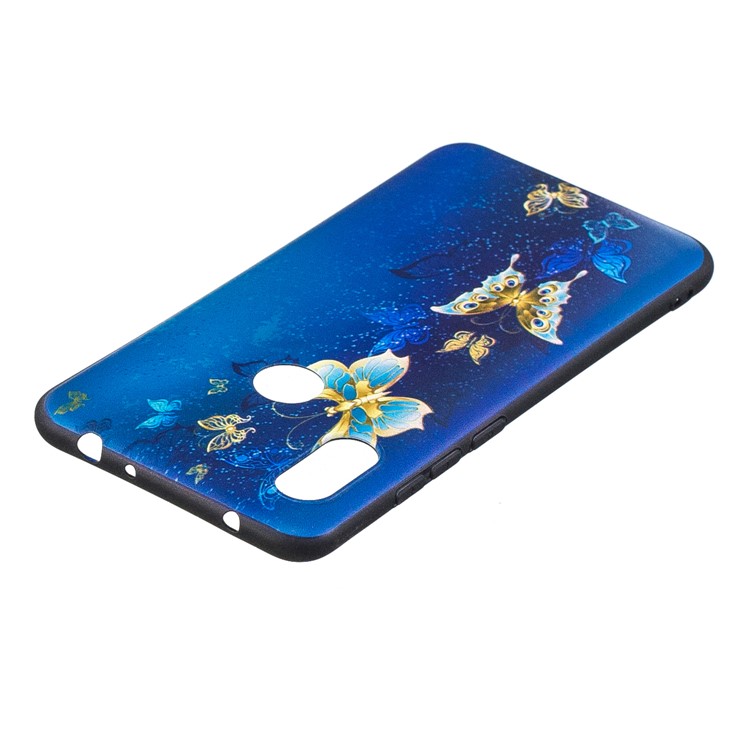 Pattern Printing Embossed TPU Cover Case for Xiaomi Redmi Note 6 Pro - Butterfly Pattern-4