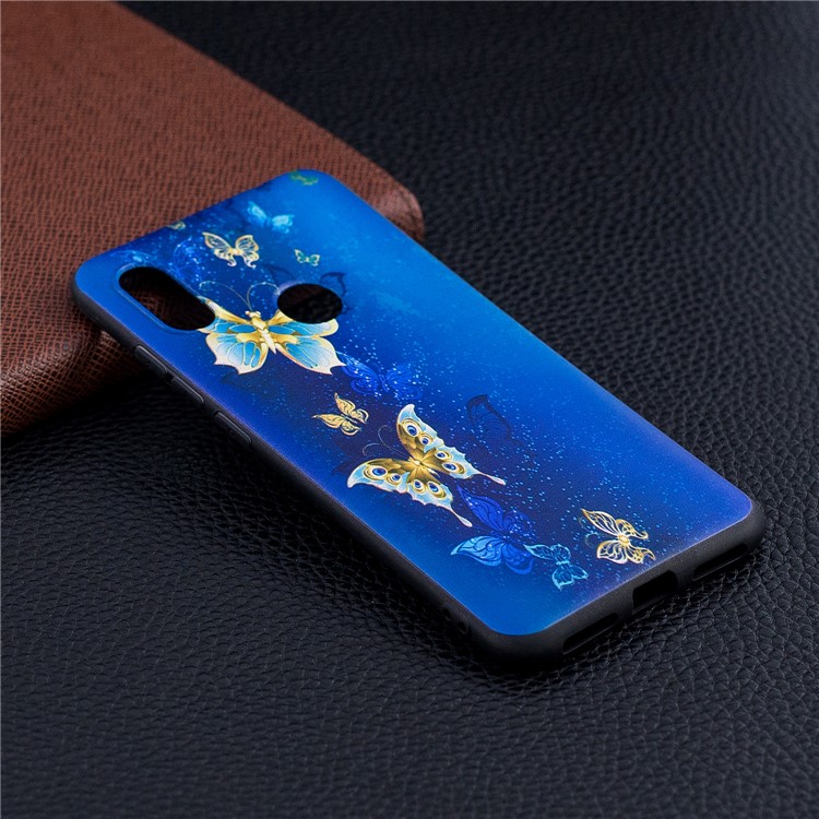 Pattern Printing Embossed TPU Cover Case for Xiaomi Redmi Note 6 Pro - Butterfly Pattern-6
