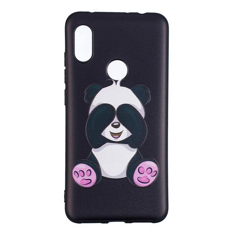 Pattern Printing Embossed TPU Cover for Xiaomi Redmi Note 6 Pro - Cute Panda-2