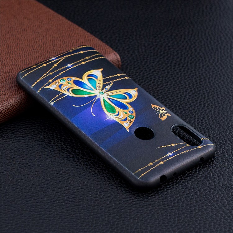 Pattern Printing Embossed TPU Cell Phone Case for Xiaomi Redmi Note 6 Pro - Colorized Butterfly-7