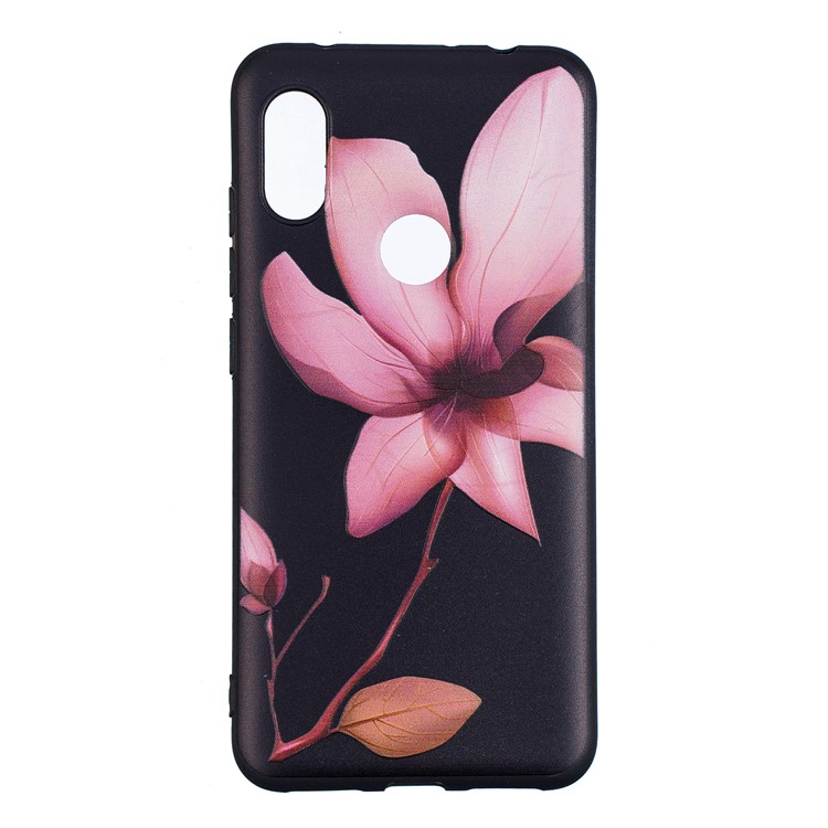 Patterned Embossed TPU Case for Xiaomi Redmi Note 6 Pro - Flower Pattern-2