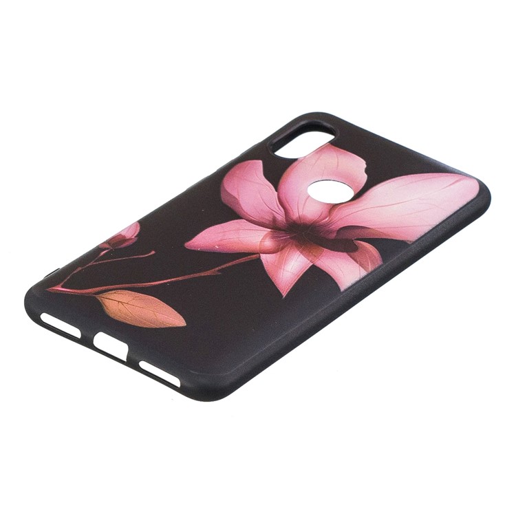Patterned Embossed TPU Case for Xiaomi Redmi Note 6 Pro - Flower Pattern-3
