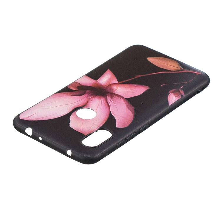 Patterned Embossed TPU Case for Xiaomi Redmi Note 6 Pro - Flower Pattern-4