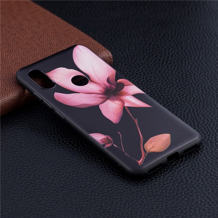 Patterned Embossed TPU Case for Xiaomi Redmi Note 6 Pro - Flower Pattern-6