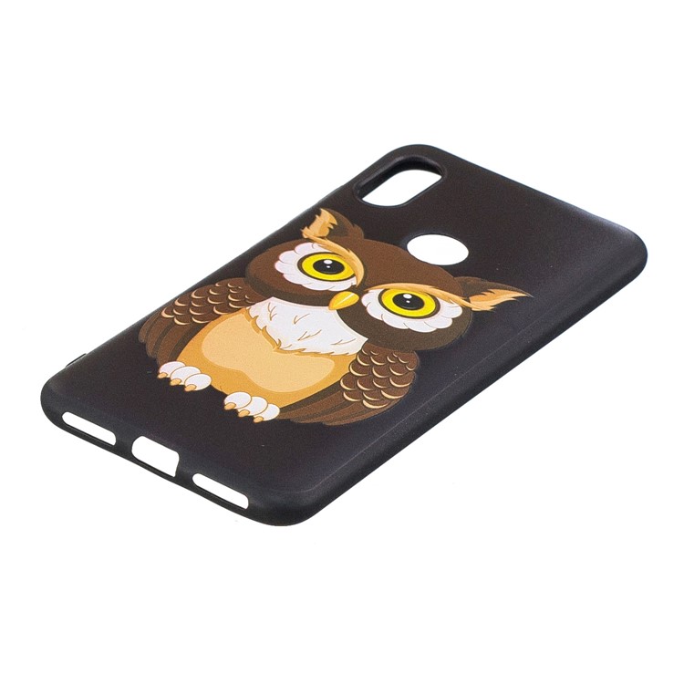 Pattern Printing Embossed TPU Case Phone Cover for Xiaomi Redmi Note 6 Pro - Brown Owl-3