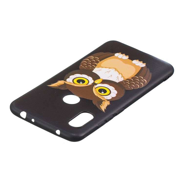 Pattern Printing Embossed TPU Case Phone Cover for Xiaomi Redmi Note 6 Pro - Brown Owl-4