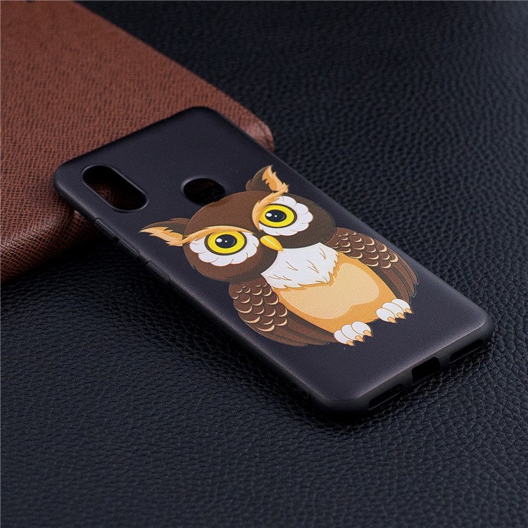 Pattern Printing Embossed TPU Case Phone Cover for Xiaomi Redmi Note 6 Pro - Brown Owl-6