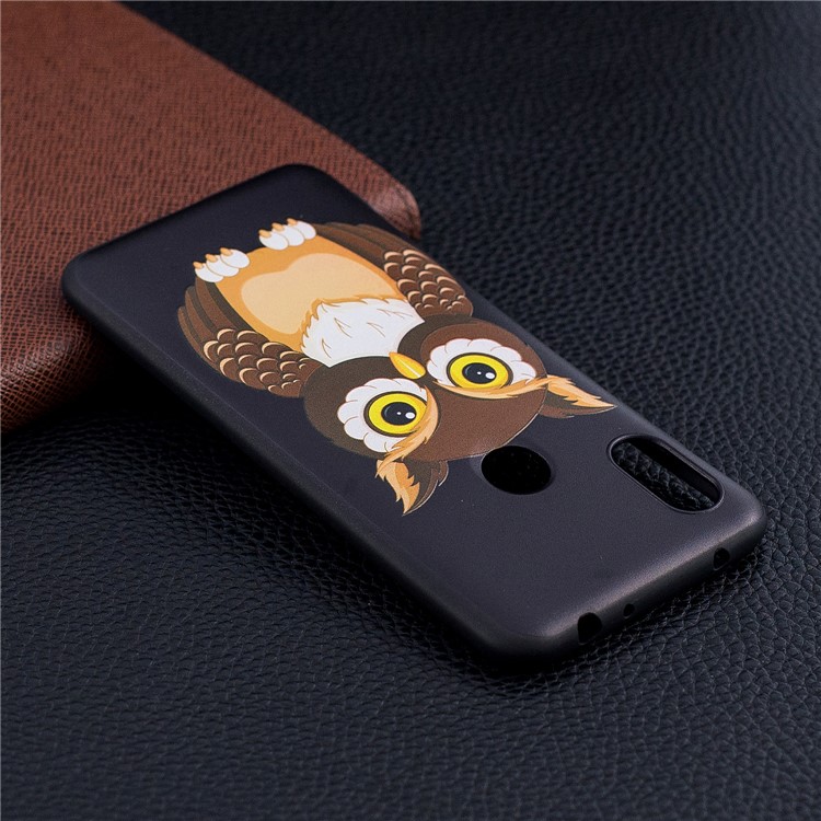 Pattern Printing Embossed TPU Case Phone Cover for Xiaomi Redmi Note 6 Pro - Brown Owl-7