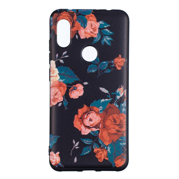 Pattern Printing Embossed TPU Case Cover Shell for Xiaomi Redmi Note 6 Pro - Vivid Flowers-2