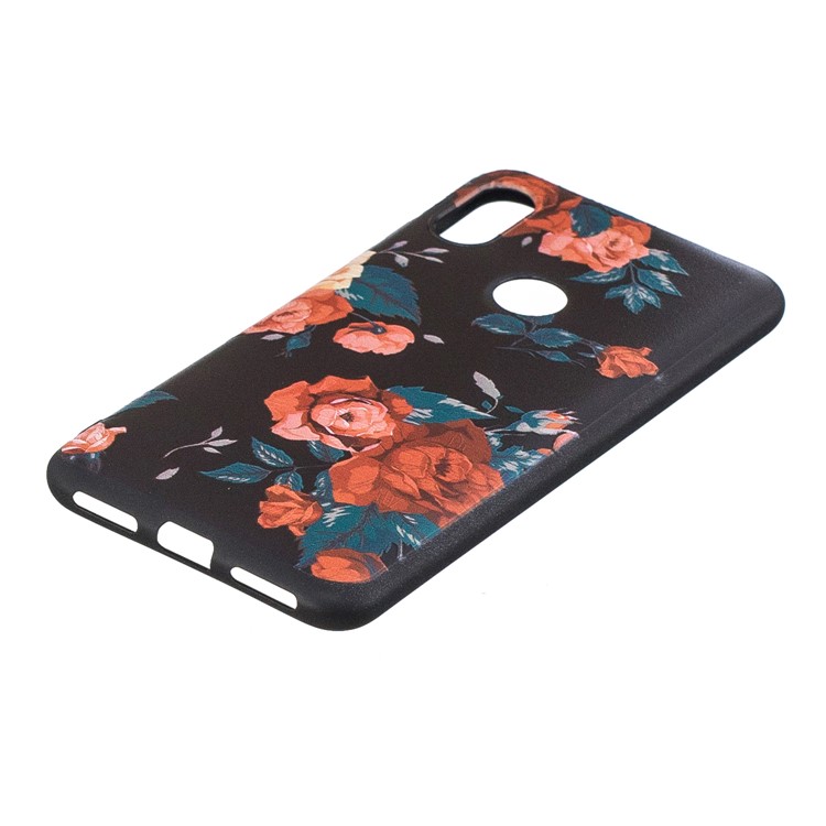 Pattern Printing Embossed TPU Case Cover Shell for Xiaomi Redmi Note 6 Pro - Vivid Flowers-3