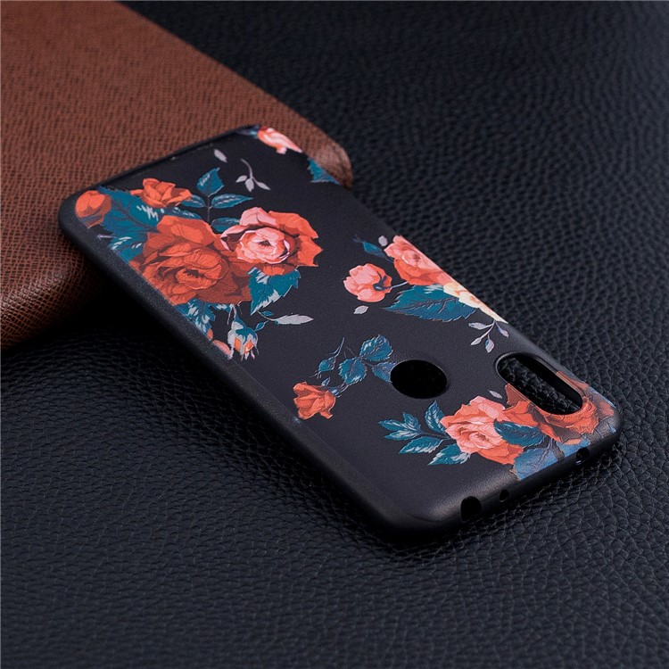 Pattern Printing Embossed TPU Case Cover Shell for Xiaomi Redmi Note 6 Pro - Vivid Flowers-7