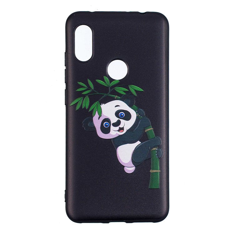 Pattern Printing Embossed Flexible TPU Shell for Xiaomi Redmi Note 6 Pro - Panda Pattern-2