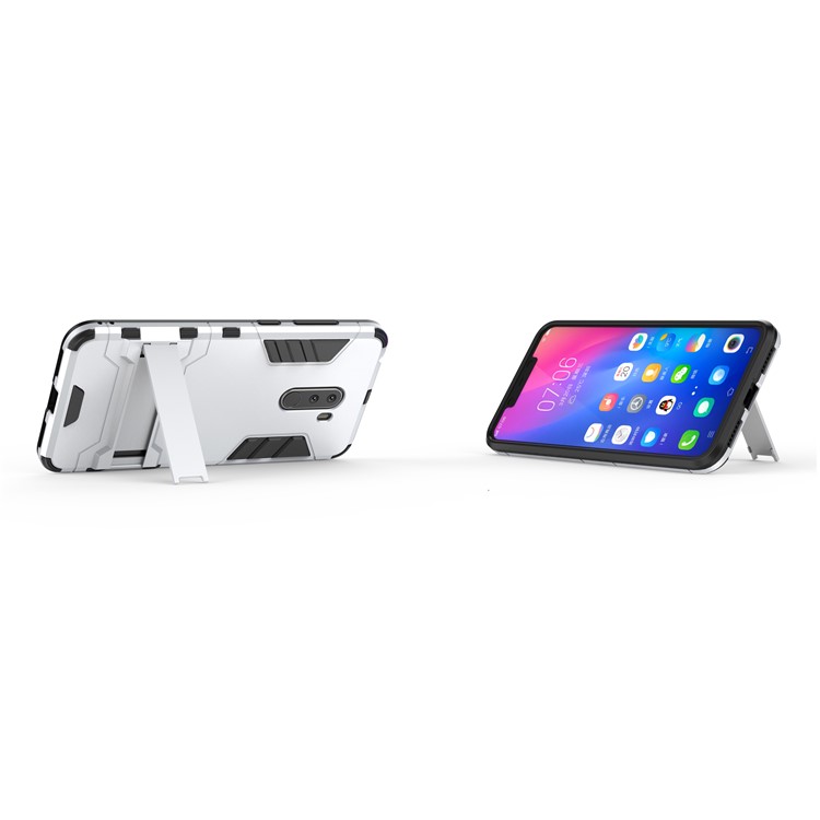 Cool Guard Plastic TPU Hybrid Cover with Kickstand for Xiaomi Pocophone F1 / Poco F1 (India) - White-5
