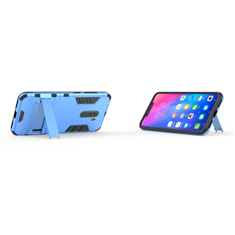 Cool Guard Plastic TPU Hybrid Protective Shell with Kickstand for Xiaomi Pocophone F1 / Poco F1 (India) - Baby Blue-5