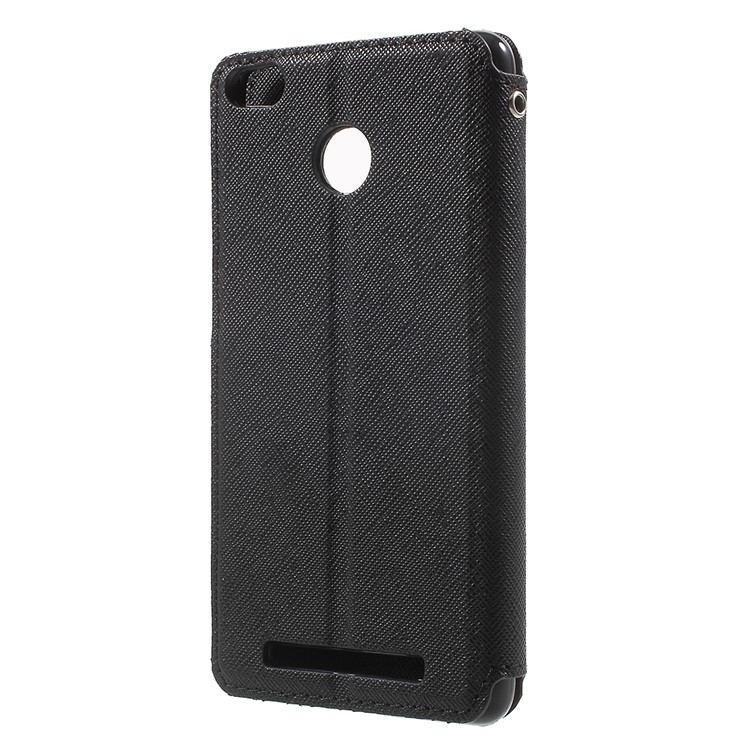 ROAR KOREA View Window Leather Stand Case for Xiaomi Redmi 3S - Black-2