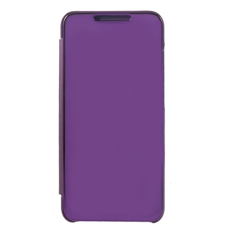 Plated Mirror Surface View Window Leather Cover Protector for Xiaomi Pocophone F1 / Poco F1 (India) - Light Purple-1