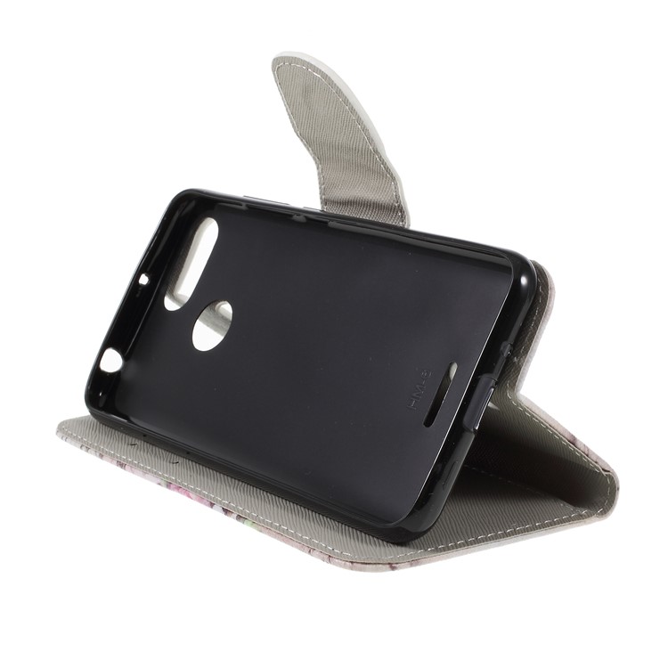 Cross Texture Patterned Wallet Leather Cell Phone Case for Xiaomi Redmi 6 - Eiffel Tower-4