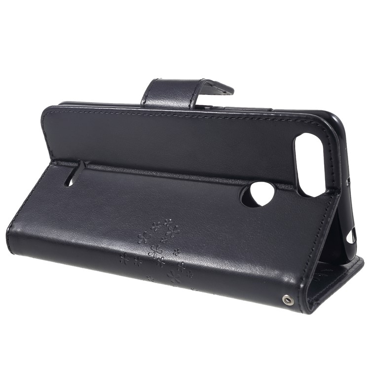 Imprint Tree Owl Wallet Stand Leather Phone Cover for Xiaomi Redmi 6 (Dual Camera: 12MP+5MP) - Black-4