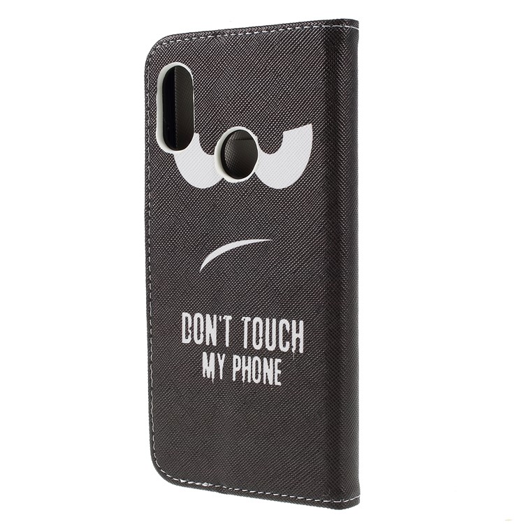 Cross Texture Patterned Wallet Leather Case for Xiaomi Mi A2 Lite / Redmi 6 Pro - Do not Touch My Phone-2