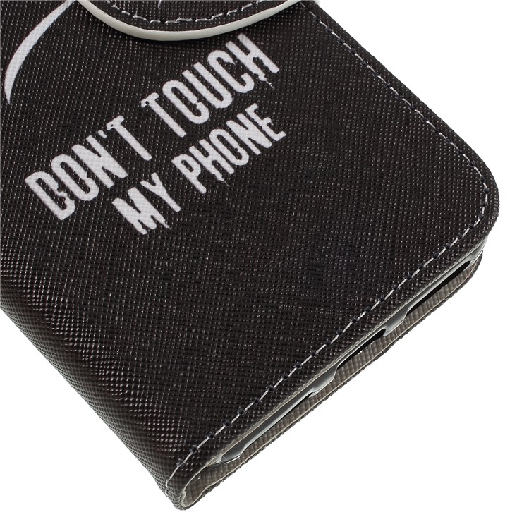 Cross Texture Patterned Wallet Leather Case for Xiaomi Mi A2 Lite / Redmi 6 Pro - Do not Touch My Phone-7
