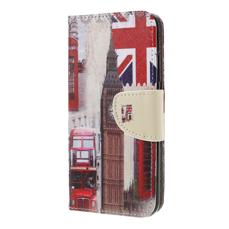 Cross Texture Patterned Wallet Leather Cell Phone Cover for Xiaomi Mi A2 Lite / Redmi 6 Pro - London Element-2