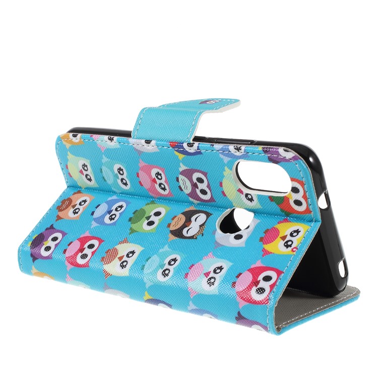 Cross Texture Patterned Wallet Leather Protective Case for Xiaomi Mi A2 Lite / Redmi 6 Pro - Multiple Owls-5