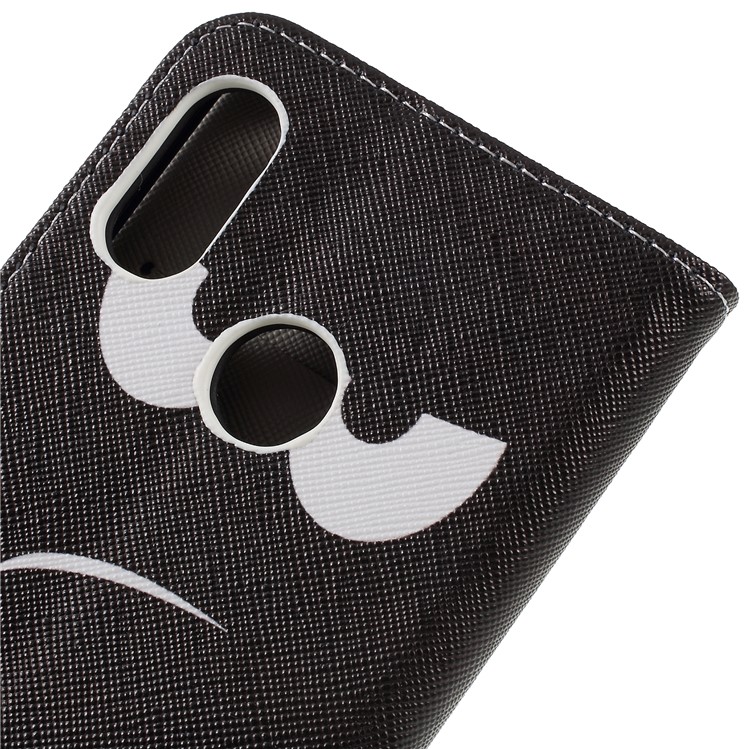 Estampados Textura Cruz Carteira Stand PU Invólucro De Telefone De Couro Para Xiaomi Redmi Note 6 - Não Toque No Meu Telefone-8