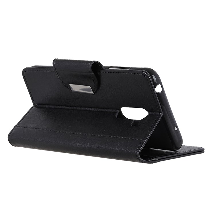 For Xiaomi Pocophone F1 / Poco F1 (India) Textured PU Leather Wallet Mobile Case with Stand - Black-8