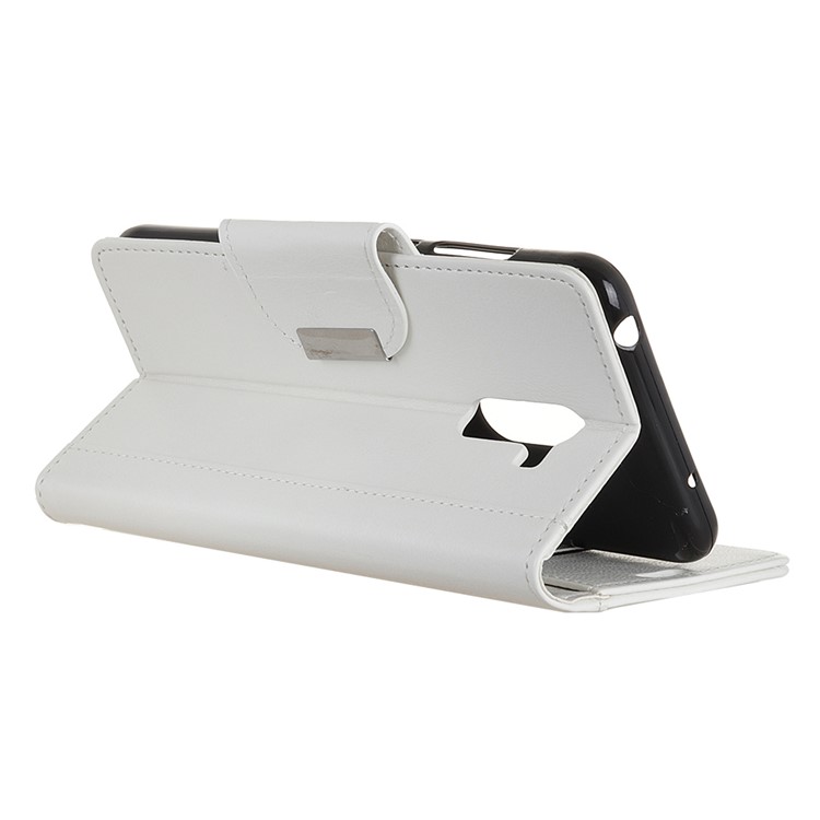 For Xiaomi Pocophone F1 / Poco F1 (India) Textured PU Leather Wallet Mobile Cover with Stand - White-2