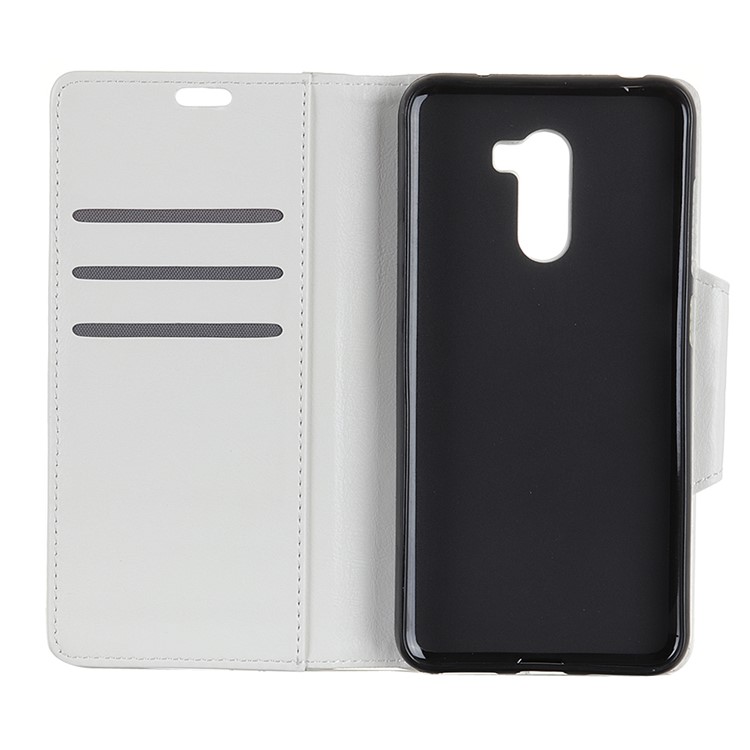 For Xiaomi Pocophone F1 / Poco F1 (India) Textured PU Leather Wallet Mobile Cover with Stand - White-4