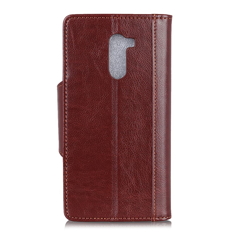 For Xiaomi Pocophone F1 / Poco F1 (India) Textured PU Leather Wallet Phone Cover with Stand - Brown-7