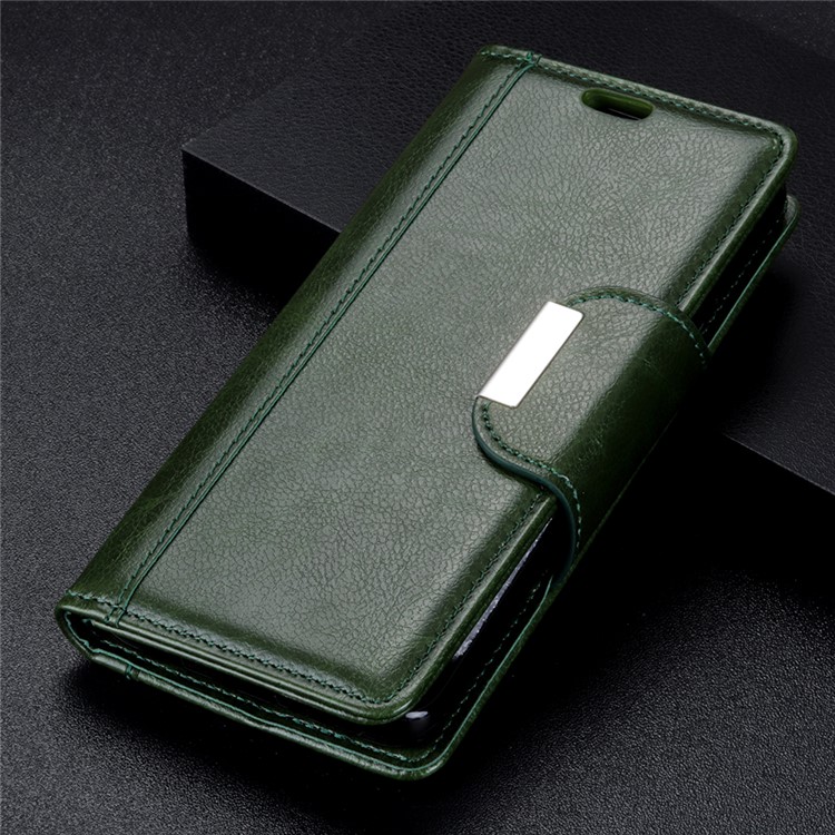 For Xiaomi Mi A2 / Mi 6X Textured PU Leather Wallet Case Accessory with Stand - Green-10