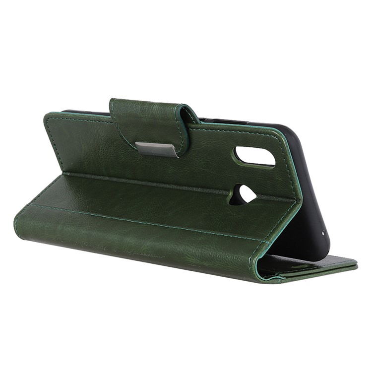 For Xiaomi Mi A2 / Mi 6X Textured PU Leather Wallet Case Accessory with Stand - Green-3